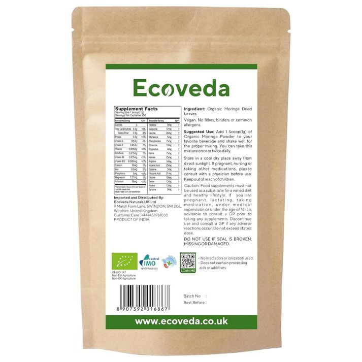 Organic Moringa Leaf Powder
